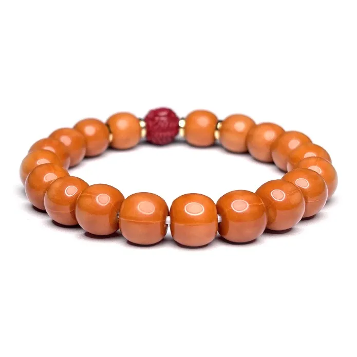 MOUNTAINS AND MANS Monkey Head Walnut New Chinese Style Good Luck Beaded Bracelet Unisex-2