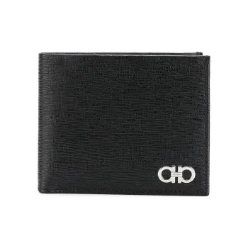 FERRAGAMO Leather Wallet Men's Two Tone