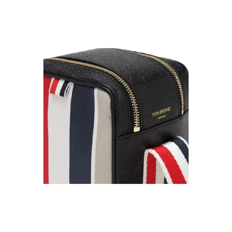 THOM BROWNE· Leather Shoulder Bag, Crossbody Bag Unisex-4