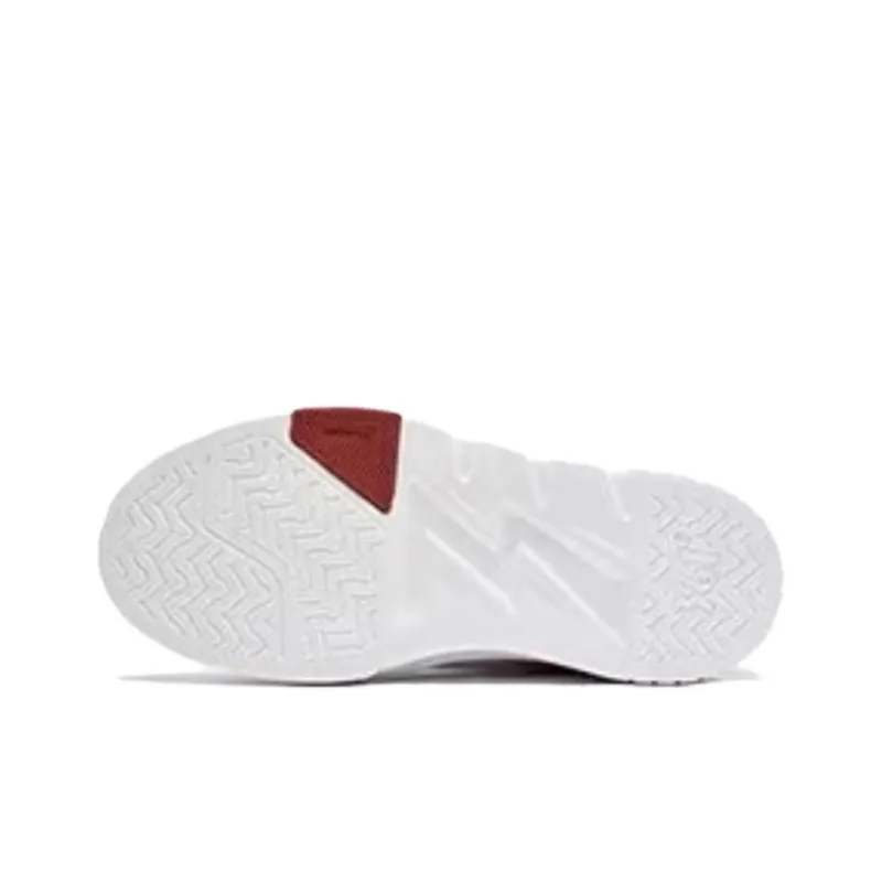 361° Lightweight Support Height Increasing Low Top Skateboard Shoes Women's White Red-3