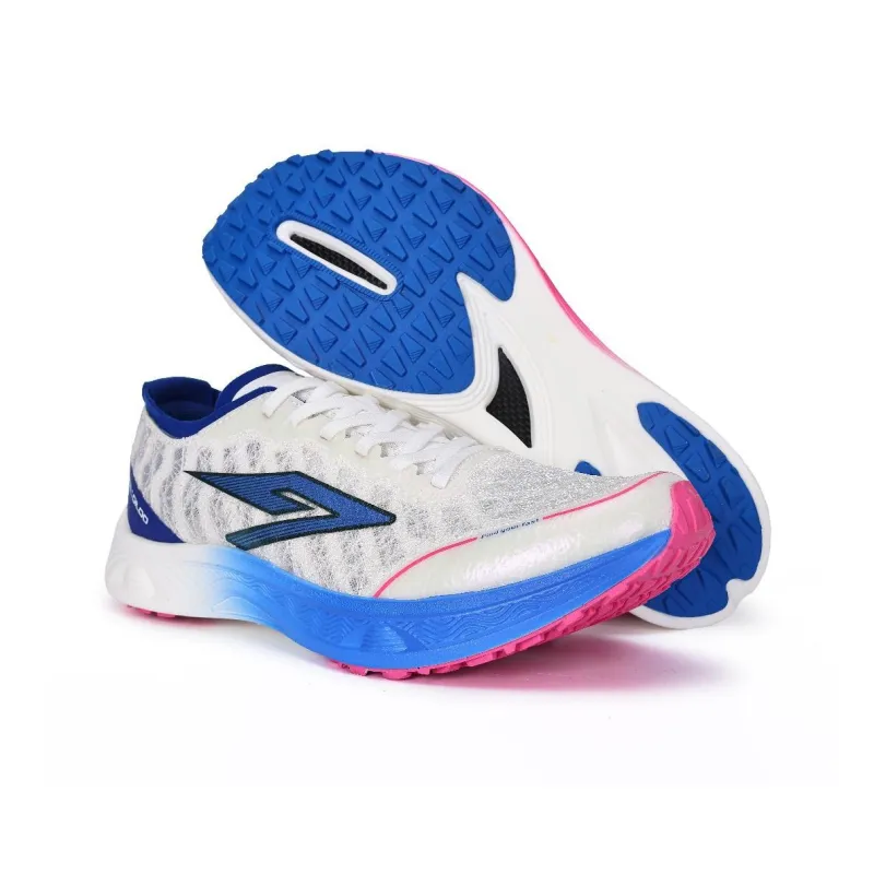 QILOO Abrasion Resistant Rebound Low Top Full Length Genuine Carbon Plate Running Shoes Unisex Cherry Blossom Snow Moon-4