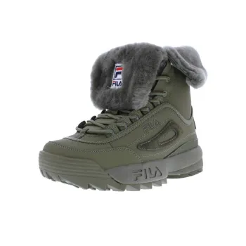 FILA Disruptor Warm And Wear-Resistant Ankle-Length Snow Boots Women's Green