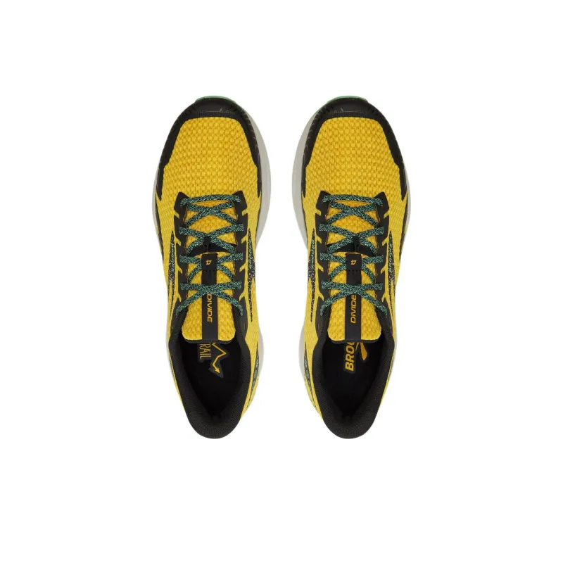 Brooks Divide 4 Anti Slip Wear Resistant Low Top Running Shoes Men's Yellow-3