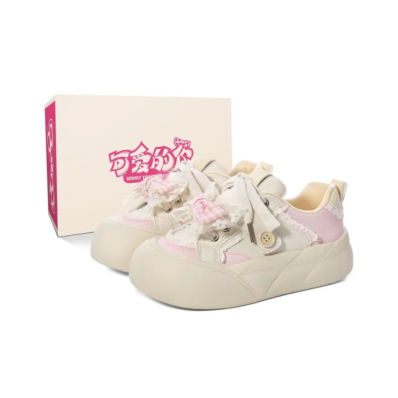 Lovely You Wear-resistant And Lightweight Low-Top Skateboard Shoes Women's Yellow Green-48