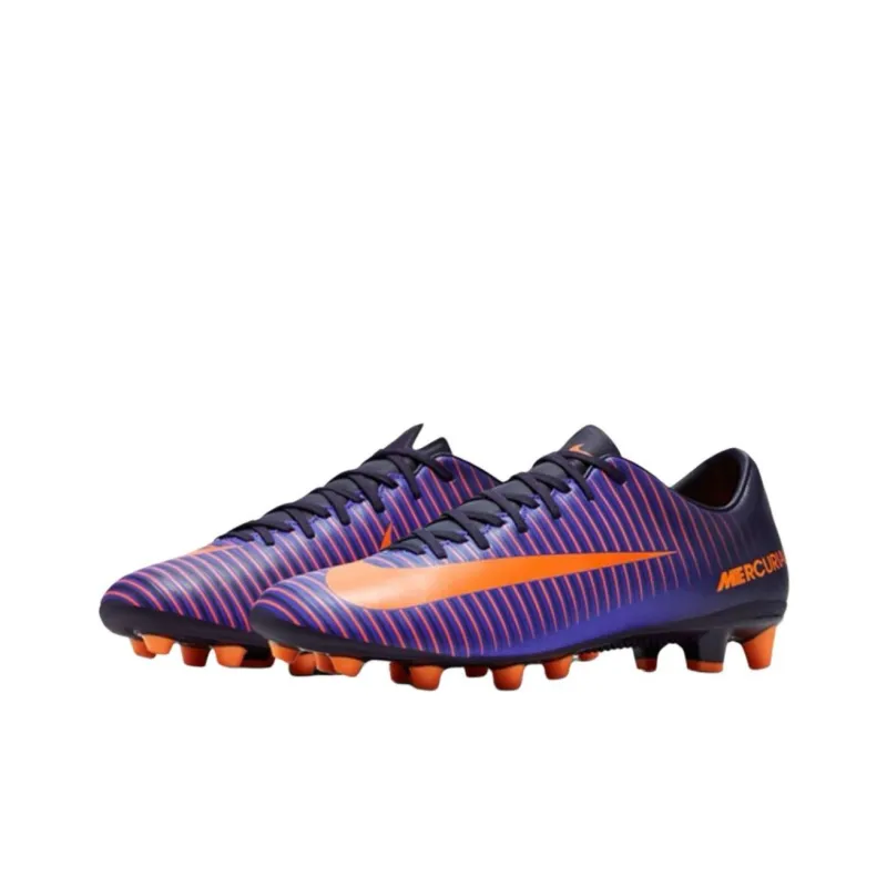 Nike Mercurial Victory Anti Slip Wear Resistant Soccer Shoes Men's Purple Orange-1