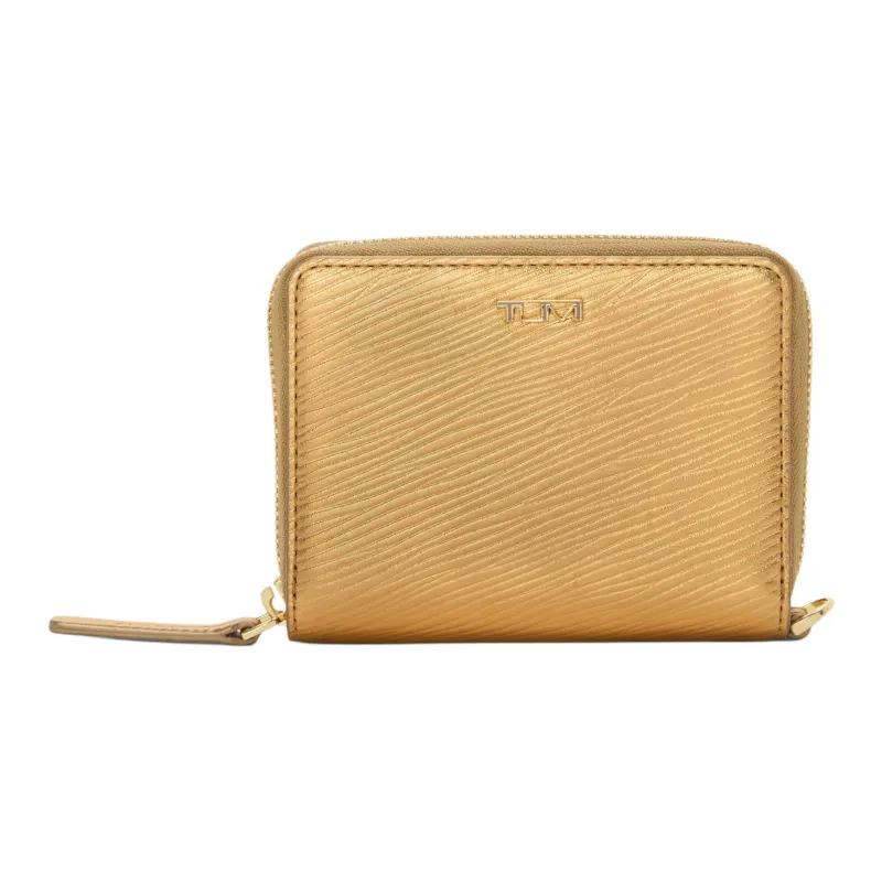 TUMI Leather Wallet Women's Gold-0