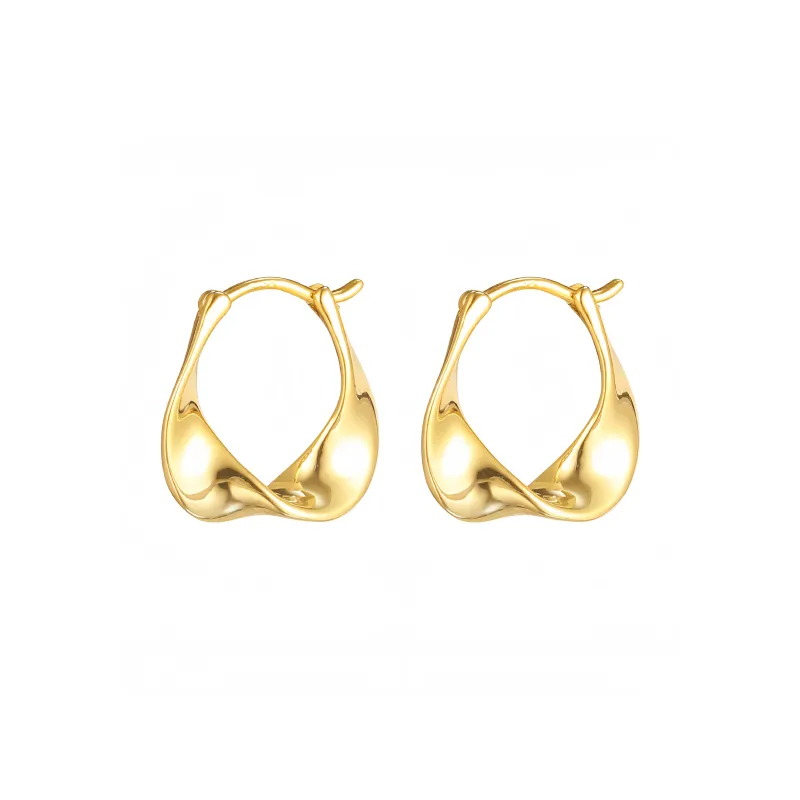 EAR PARTNER 925 Silver Needles Hoop Earrings Women's-0