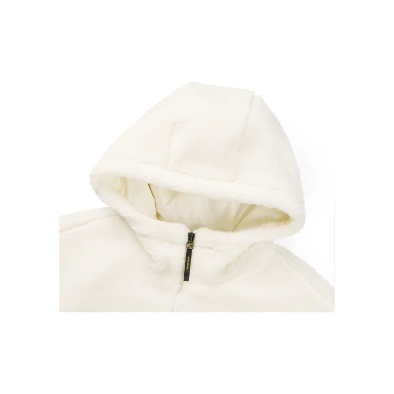 Skechers New Year Velvet-feel Coat Unisex Cream Beige White-2