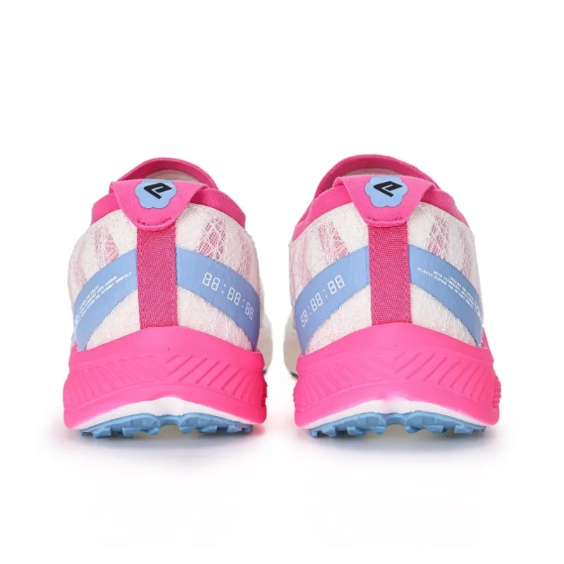 QILOO Slip Resistant, Abrasion Resistant, Breathable Low Top ETPU Technology Running Shoes Unisex Pink La Yang Spring-4