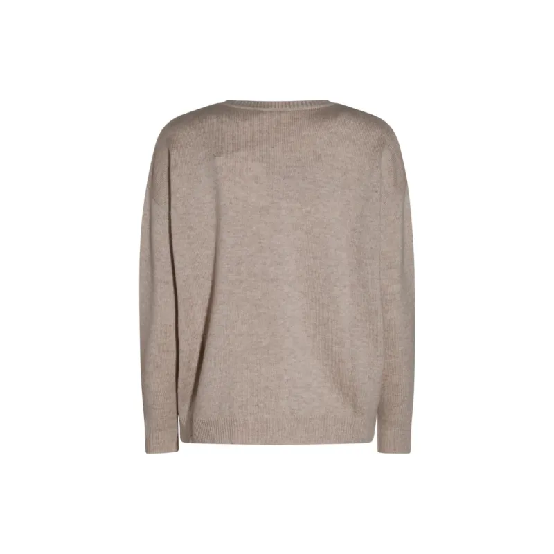 MaxMara Quota Logo Embellished Crewneck Jumper-1