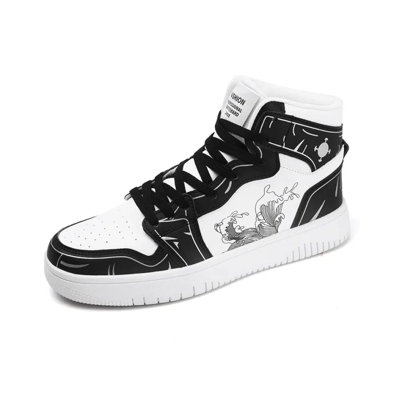 BIANSULONG Thermal Slip Resistant And Abrasion Resistant High Top Skateboard Shoes Men's-1
