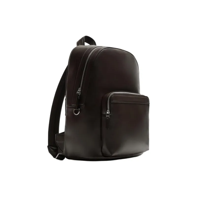 ZARA PU Backpack Regular Women's Brown-1