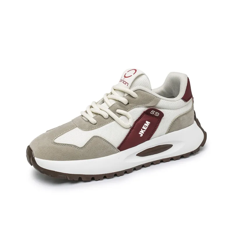 JKEM Anti Slip And Wear Resistant Height Increasing Low Top Casual Shoes Men's-3
