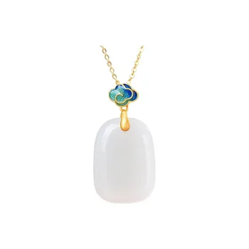 Jade Ink Love New Chinese Style Classic White Jade Women's