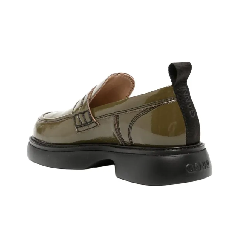 GANNI Loafers Women's Green-3
