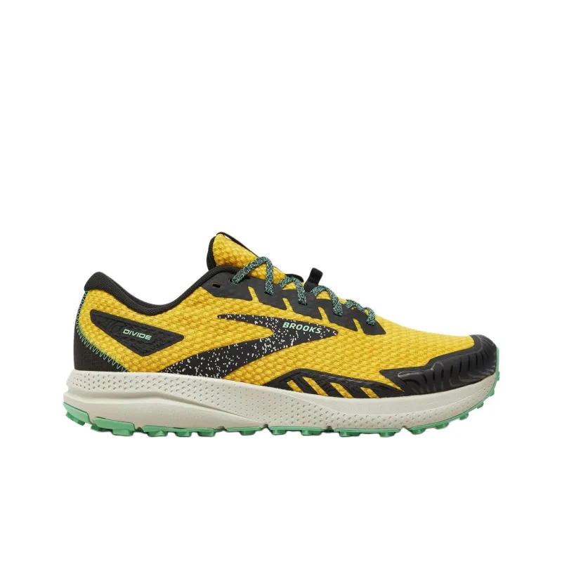 Brooks Divide 4 Anti Slip Wear Resistant Low Top Running Shoes Men's Yellow-1