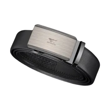 SEPTWOLVES Trendy Fashion Belt For Youth Business Casual Automatic Buckle Cow Leather Leather Belts Men's 3.5cm