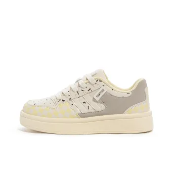 Babaya Anti Slip And Wear Resistant Breathable Low Top Kids' Skateboarding Shoes Yellow Gray Teenagers