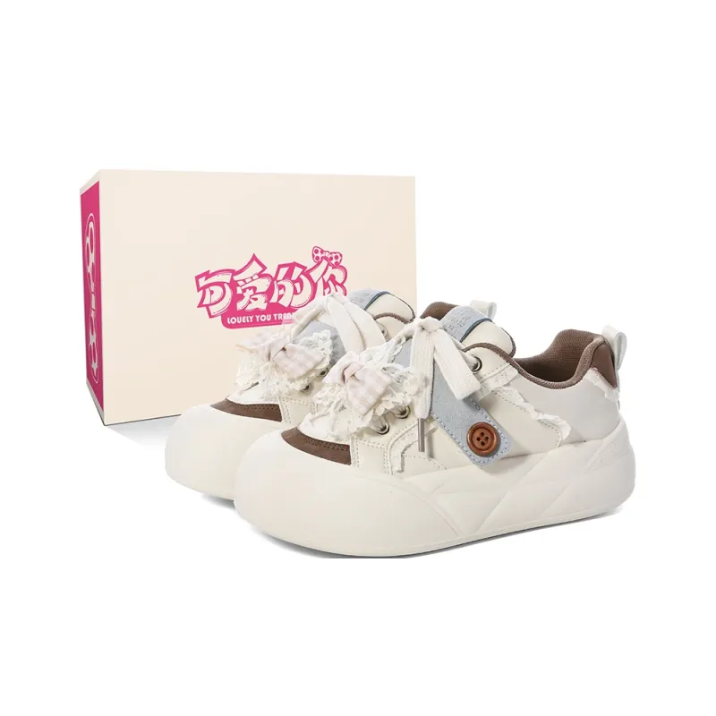 Lovely You Wear-resistant And Lightweight Low-Top Skateboard Shoes Women's Yellow Green-66
