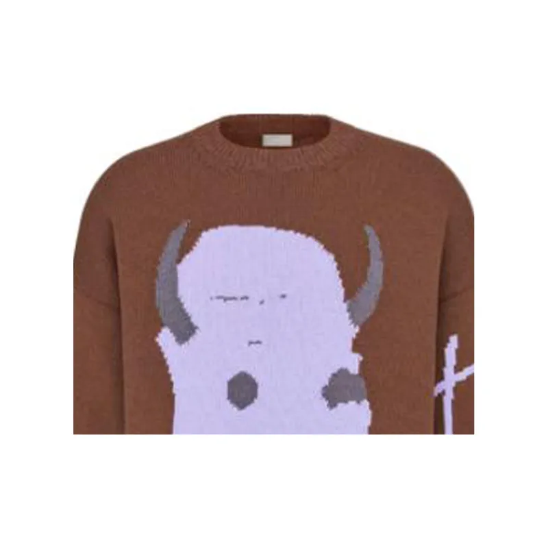 DIOR Dior Quarterly New Products FW22 Sweater Men's Mocha Brown-3