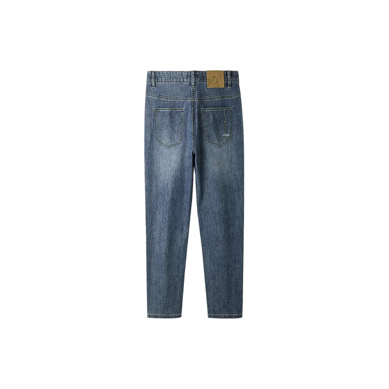 HLA The Mountain Is Not In The High Series Jeans Men's Blue Gray Denim Gradient-1