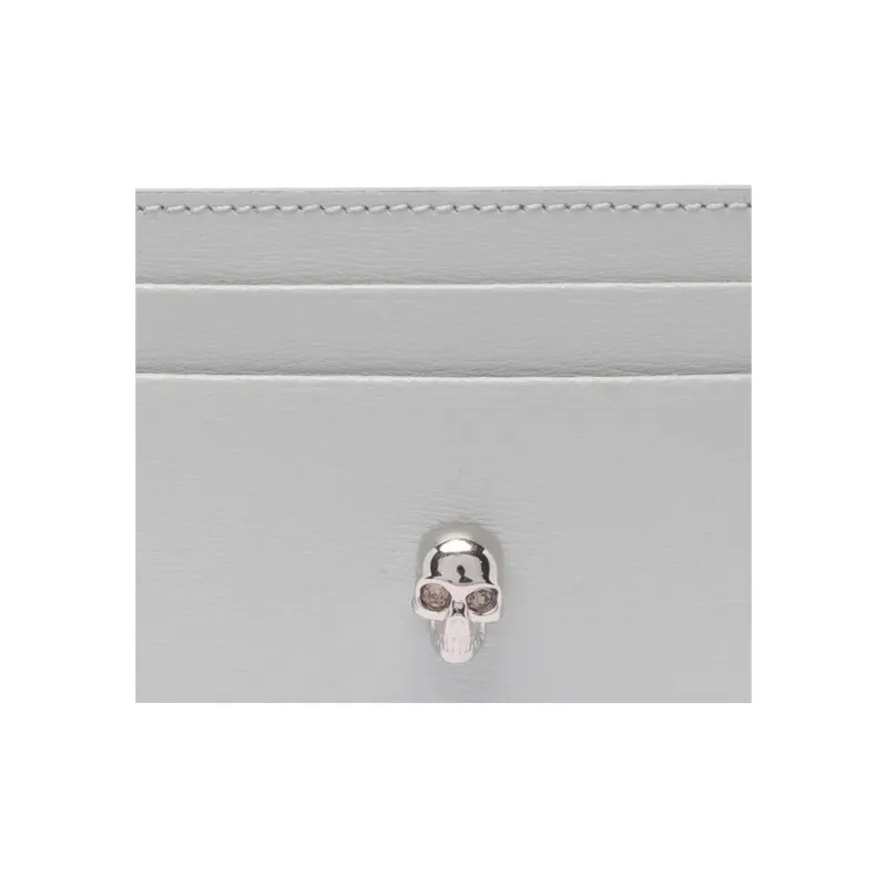 Alexander McQueen Skull Cow Leather Card Holder Women's Psychedelic Pink-4