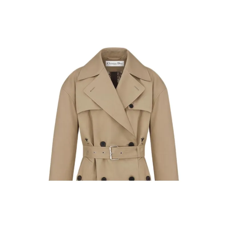 DIOR Trench Coats Women's Beige-2