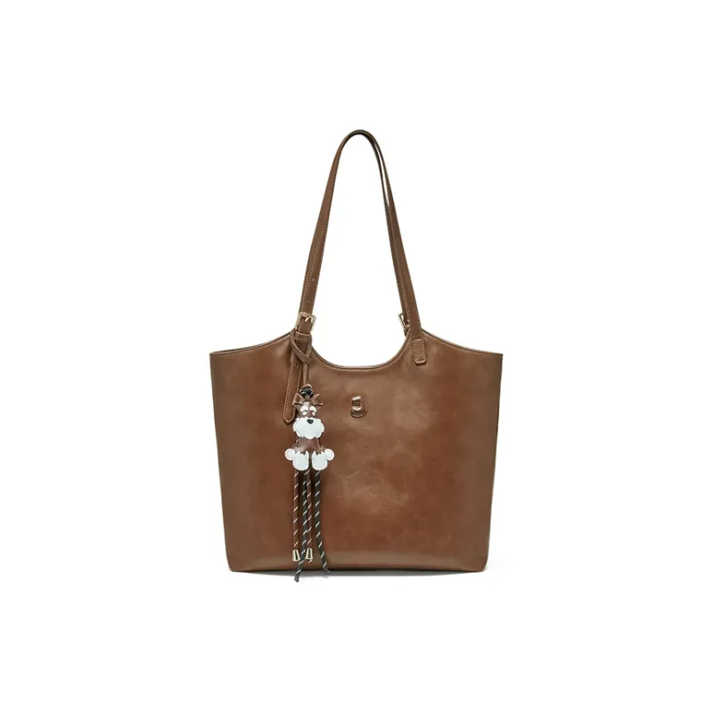 JOSINY PU Tote Bag, Shopping Bag, Shoulder Bag Women's Black/Coffee-4