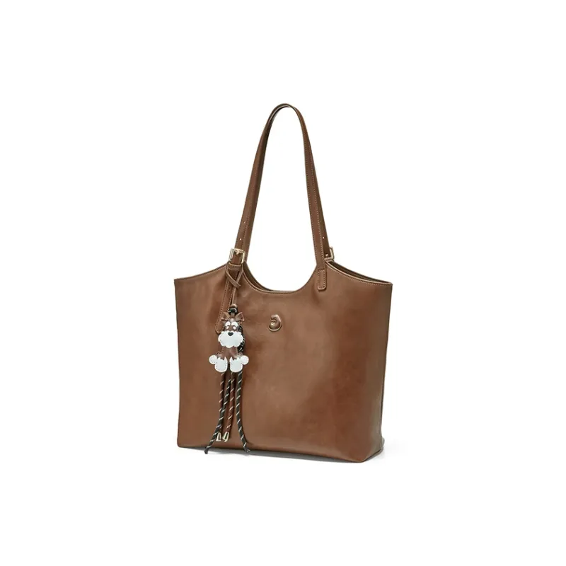 JOSINY PU Tote Bag, Shopping Bag, Shoulder Bag Women's Black/Coffee-5