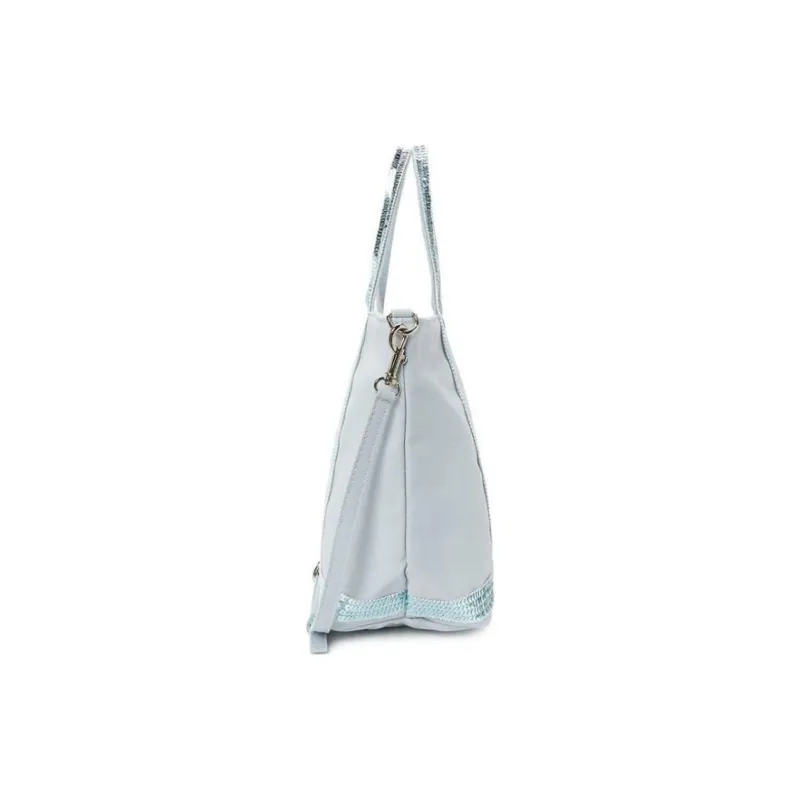 Vanessa Bruno Cotton Tote Bag, Shopping Bag, Handbag, Shoulder Bag Women's Sky Blue-3