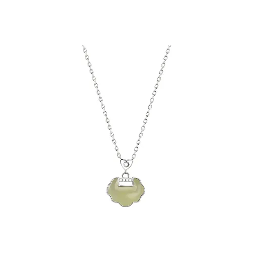 Emerald Hetian Jade Necklaces Green Jade Women's