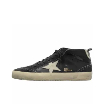 Golden Goose Mid Star Mid Top Skateboard Shoes Men's Black