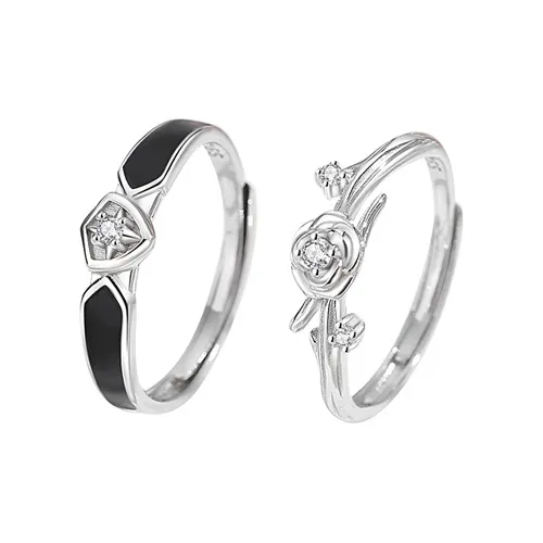 GLOIRE S925 Silver Rings Unisex Exquisite Luxe Niche Design Advanced Touch Romantic Date Versatile Commute-0