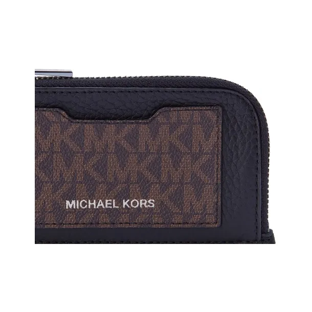 MICHAEL KORS MK Cooper Leather Wallet Medium Size Men's Black/Dark Brown-2
