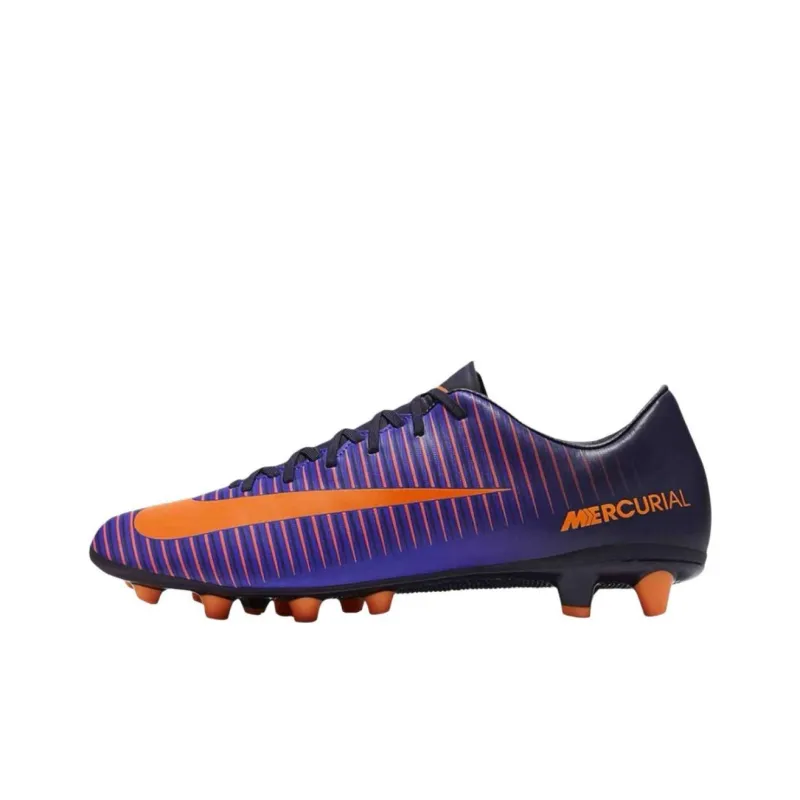 Nike Mercurial Victory Anti Slip Wear Resistant Soccer Shoes Men's Purple Orange-0