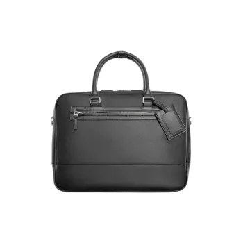 ZARA PU Polyurethane One Shoulder Crossbody Portable Briefcases Men's Black
