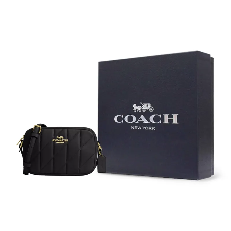 COACH Nappa Leather Camera Bag, Crossbody Bag, Shoulder Bag Mini Women's Black-4