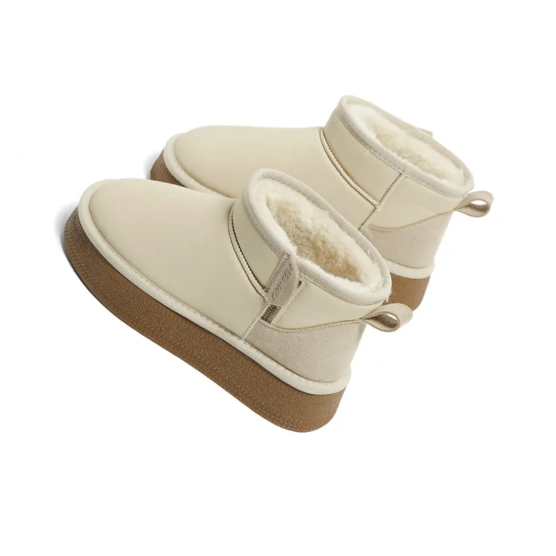 HUANQIU Warm Wear Resistant Slip Resistant Short Snow Boots Women's-12