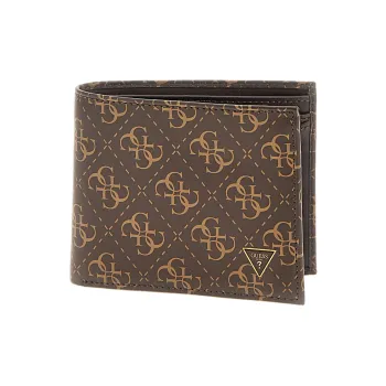 GUESS Leather Wallet Men's Brown