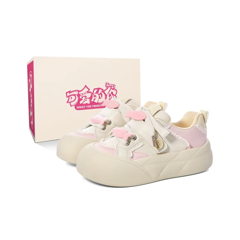 Lovely You Wear-resistant And Lightweight Low-Top Skateboard Shoes Women's Yellow Green-42