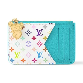 LOUIS VUITTON X Takashi Murakami Romy Card Holder Kabira Blue/White Multicolored
