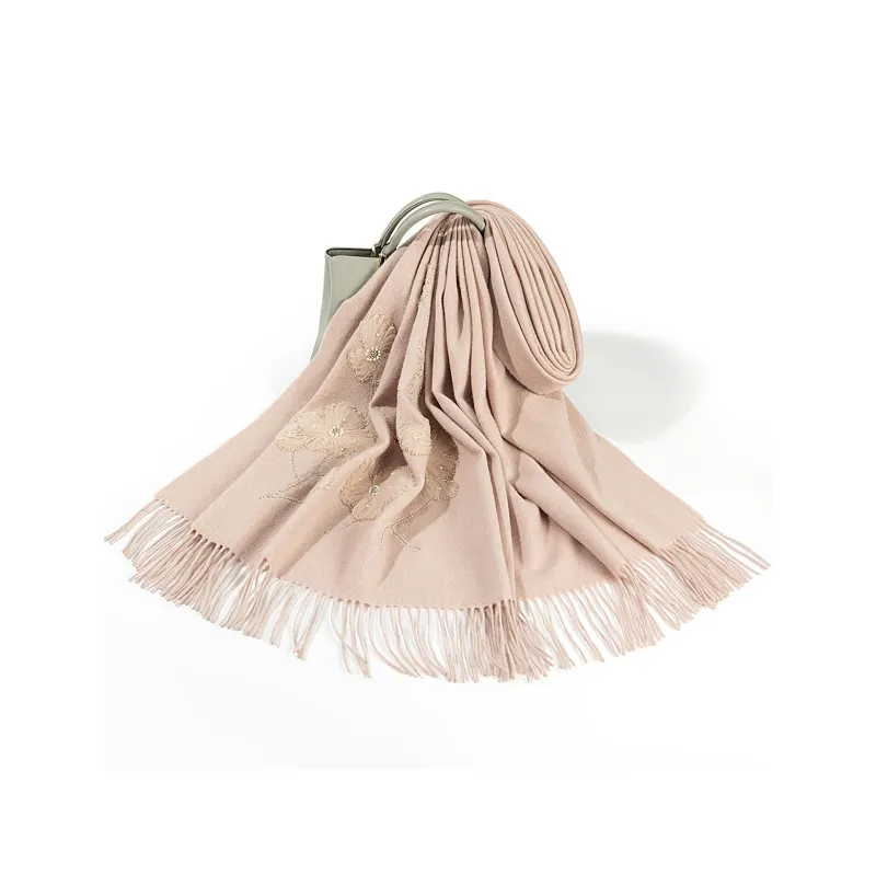 Shanghai Story Sheep Wool Knit Scarves Women's 3 Colors Available For Selection-23