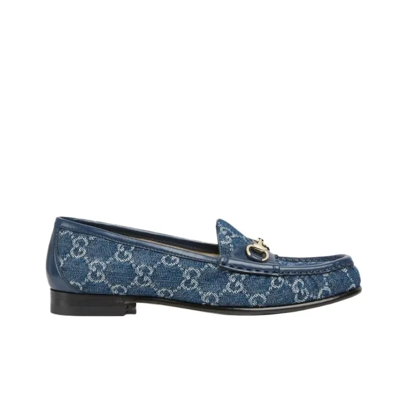 GUCCI Horsebit 1953 Loafers Women's Blue-1