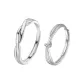 Intertwined Love Couple Rings[S999 Fine Silver]
