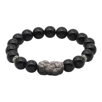 ZUIWENGLANGYASHANWENCHUANG Obsidian Bracelets Unisex