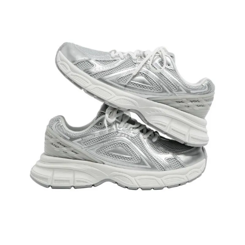 HUANQIU Durable Warm Low Top Chunky Sneakers Men's Silver-3