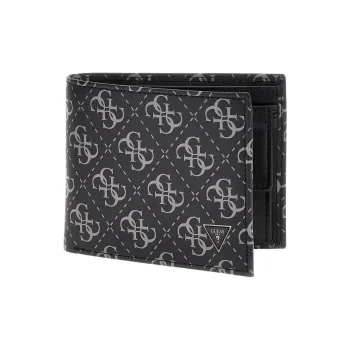 GUESS Genuine Leather Wallet Men's Black