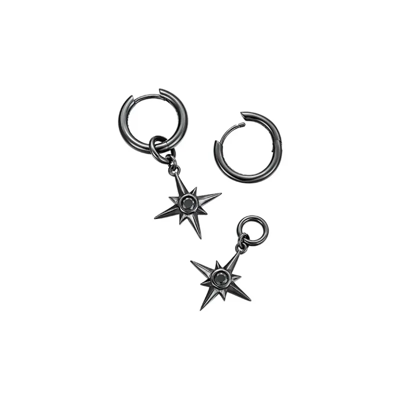 MYSH 925 Sterling Silver Earrings Men's-7