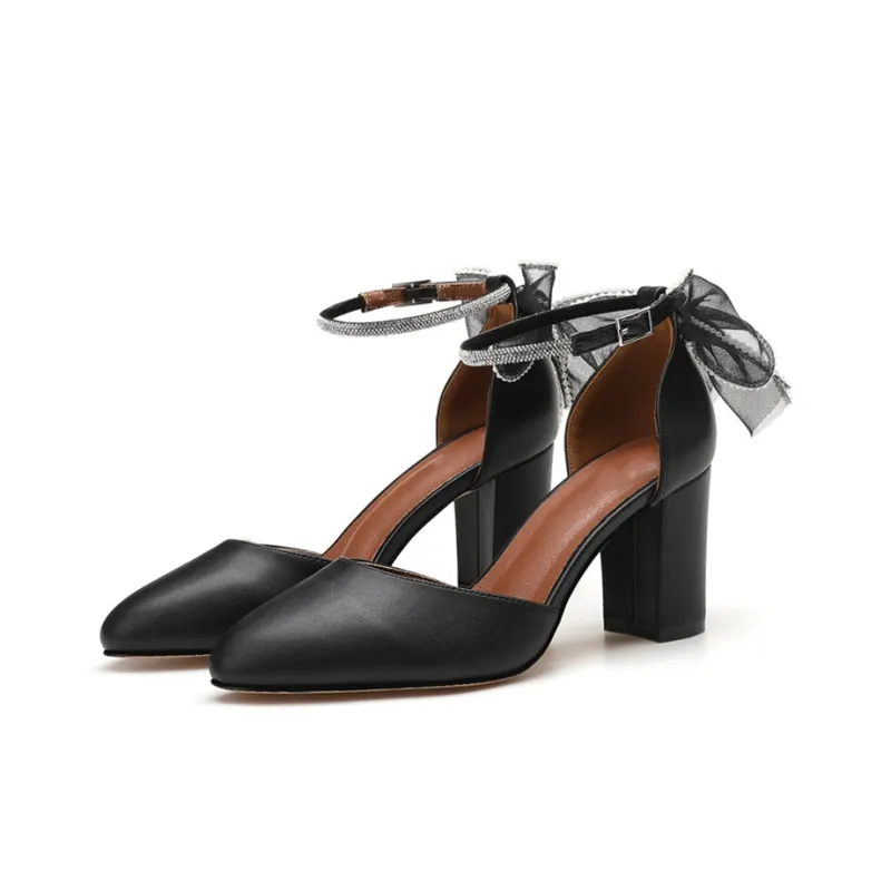 MCKP Chunky Heel High Heels 8cm Women's-5