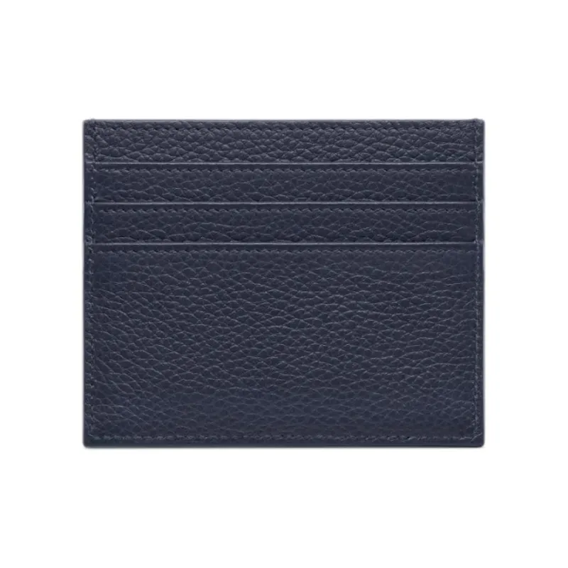 DIOR Calfskin Card Holder Men's Marine Blue-1